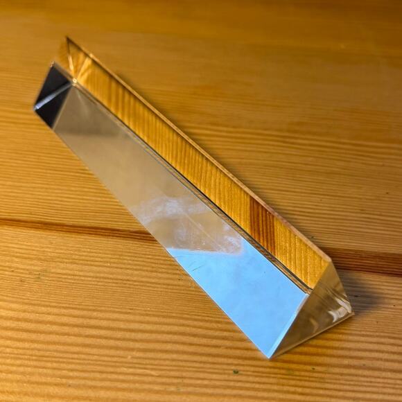 6" Optical Glass Triangular Prism for Photography & Light Spectrum Effects - Picture 2 of 6
